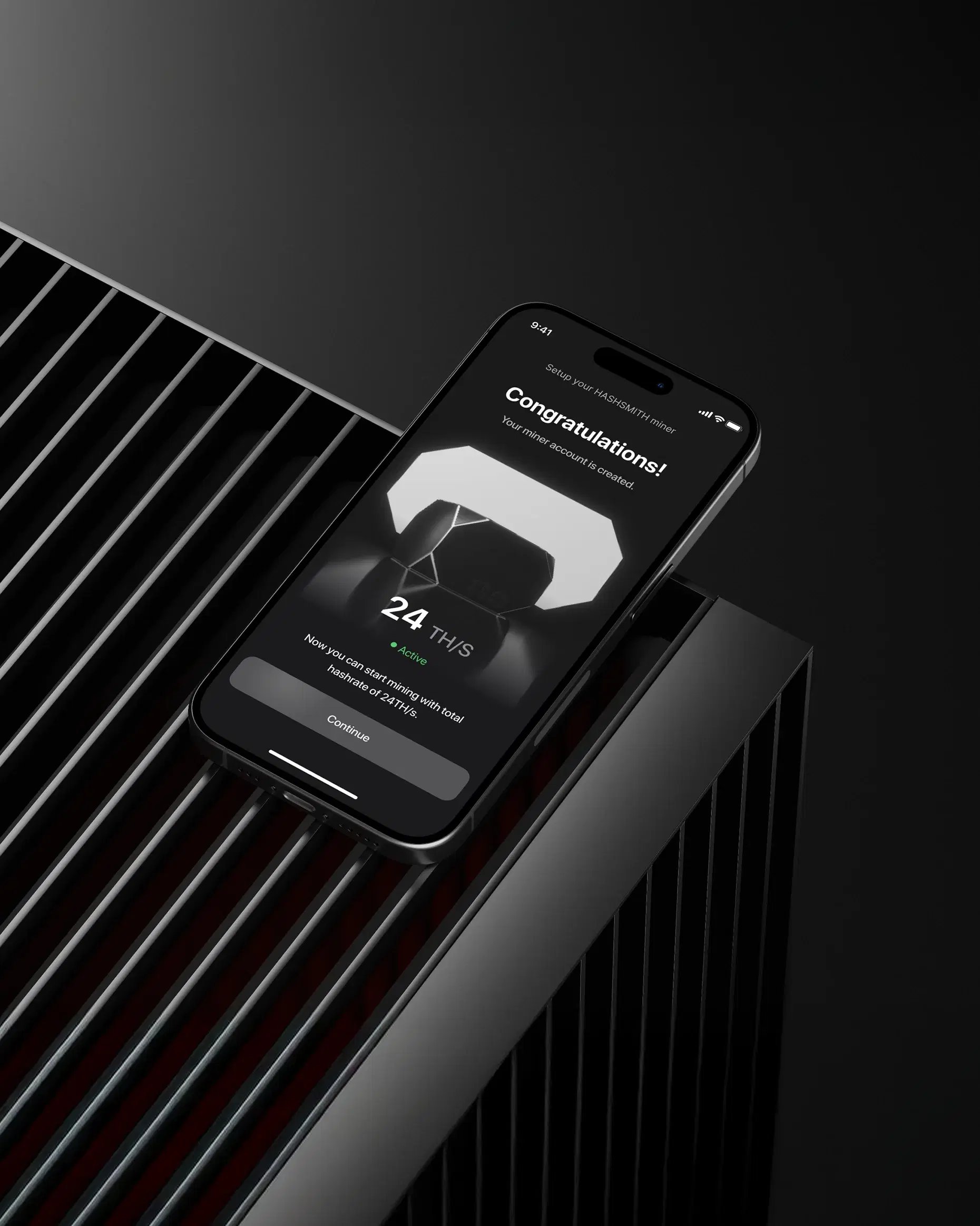 Hashsmith UI mobile mockup