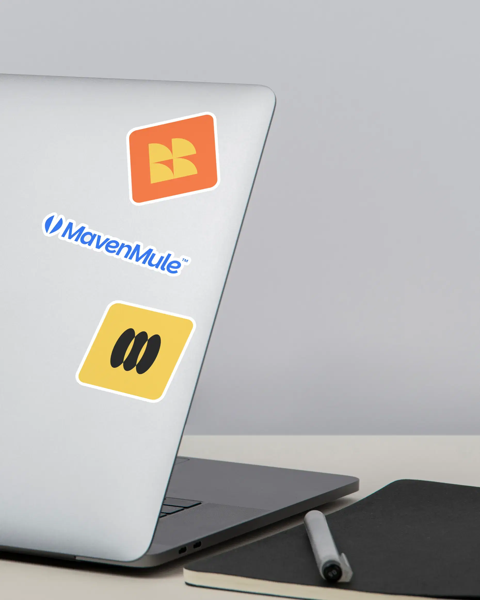 Maven Mule stickers as promo boosters