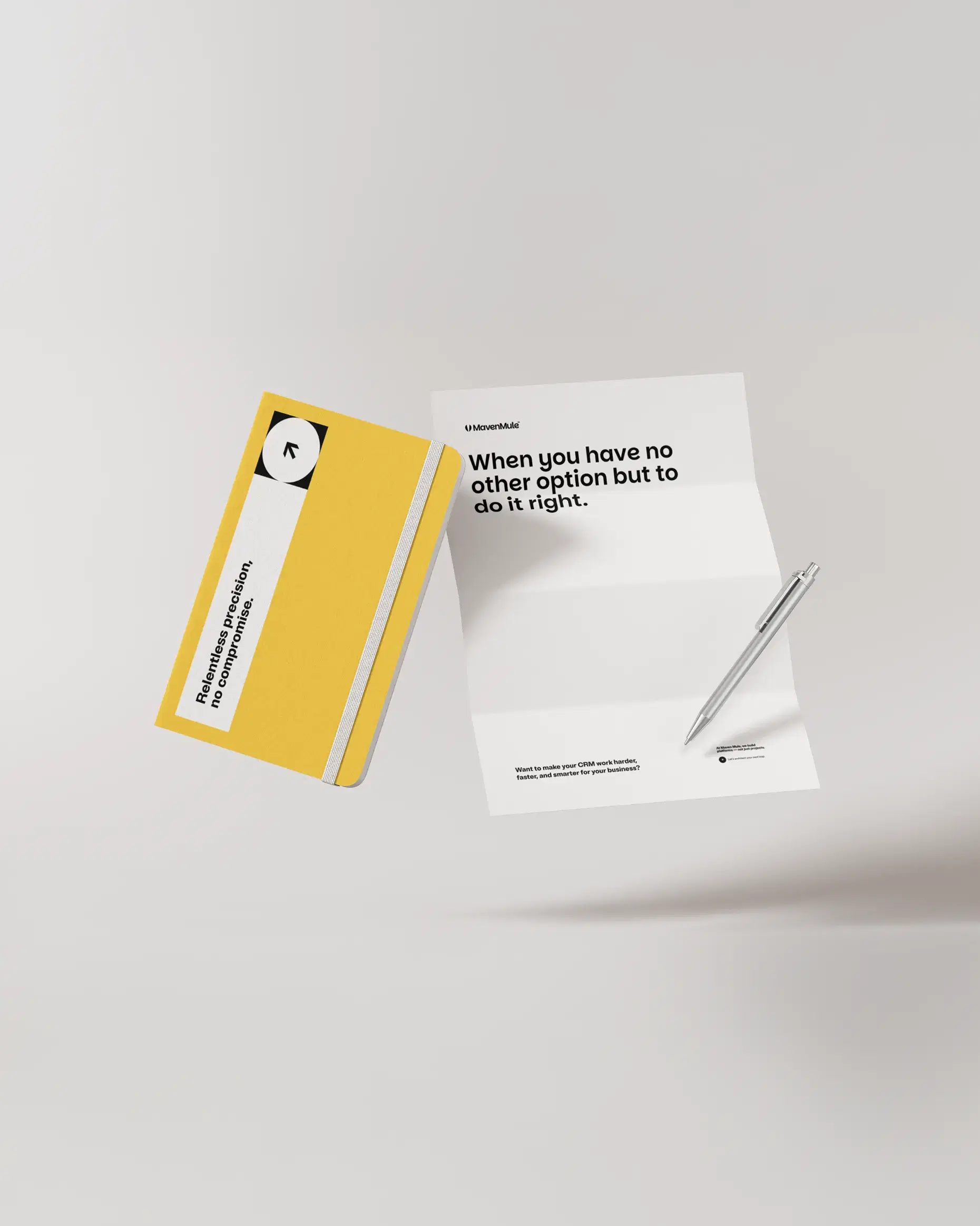 Maven Mule notebook and stationery design